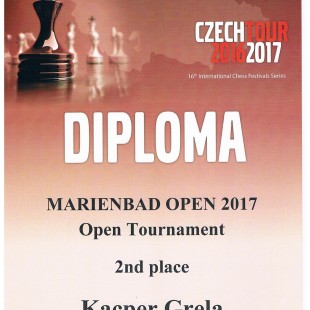 Drugie miejsce Kacpra Greli w Marienbad Open